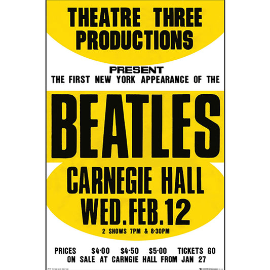 Beatles Carnegie Hall Domestic Poster