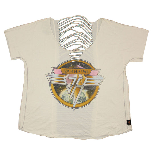 Oversized Crop VH World Logo by TRUNK LTD (Fits Like LG/XL) Junior Top