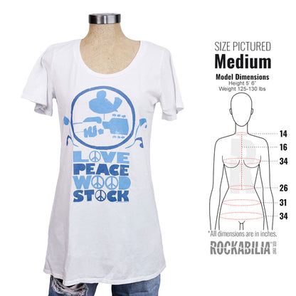 Love Peace Wood Stock Junior Top