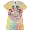 The Beatles Green Paisley All Over Print Baby Doll Junior Top