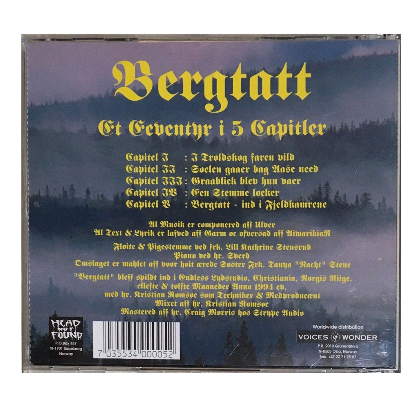 Bergtatt Compact Disc CD