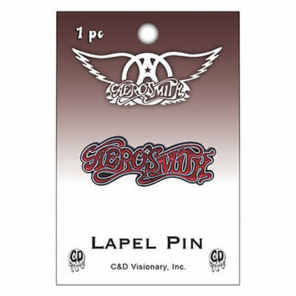 Aerosmith Name Logo Pewter Pin Badge