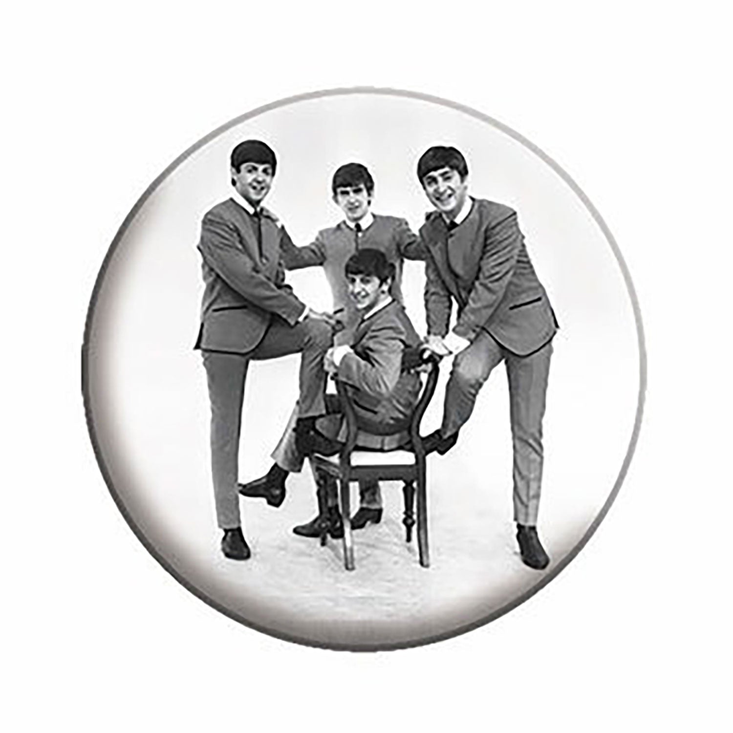 The Beatles Black & White Photo Button