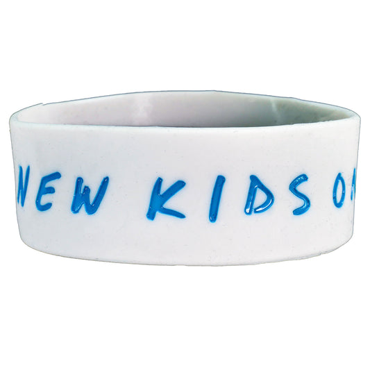 Blue On White Logo Rubber Bracelet