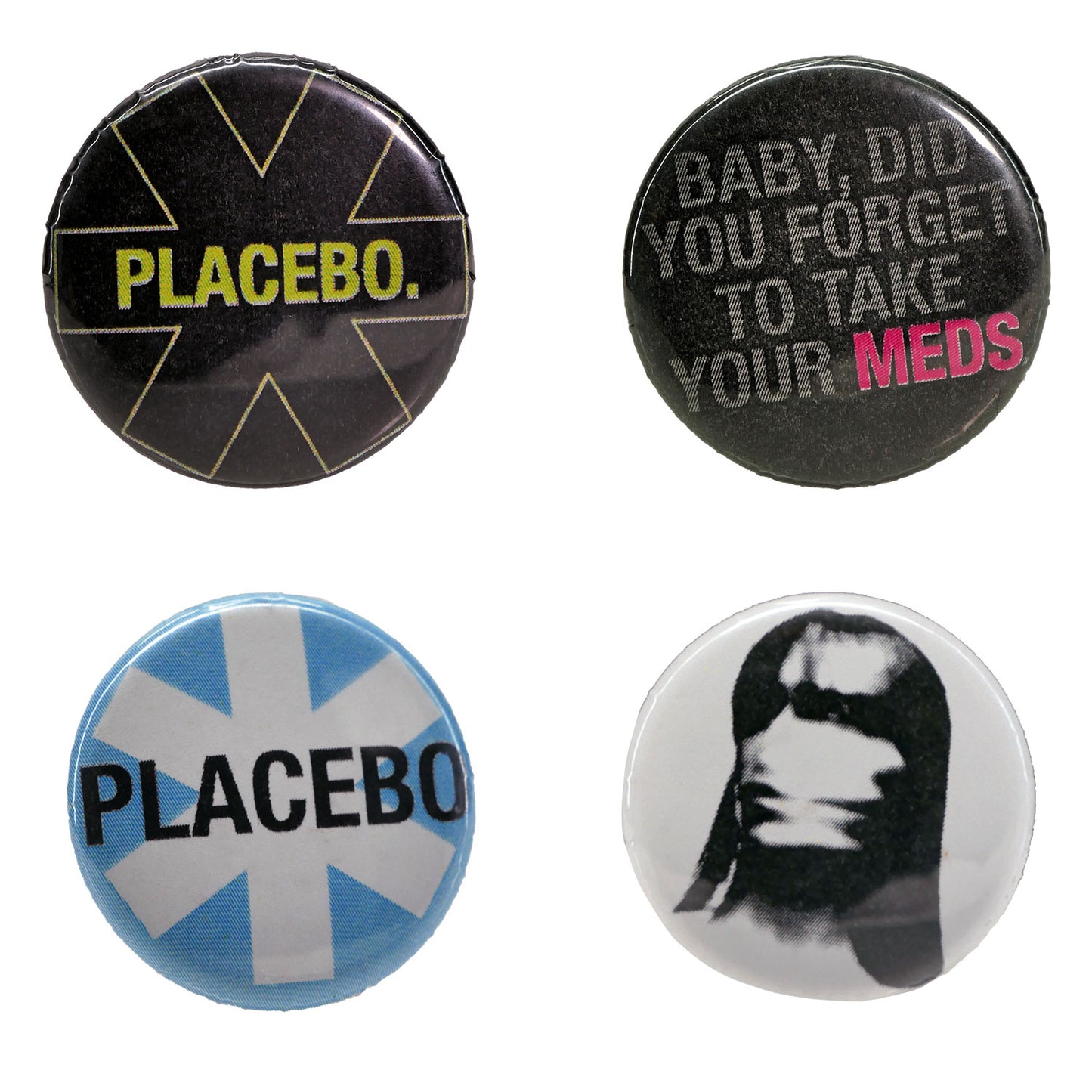 4 Piece Button Pack Collector Items