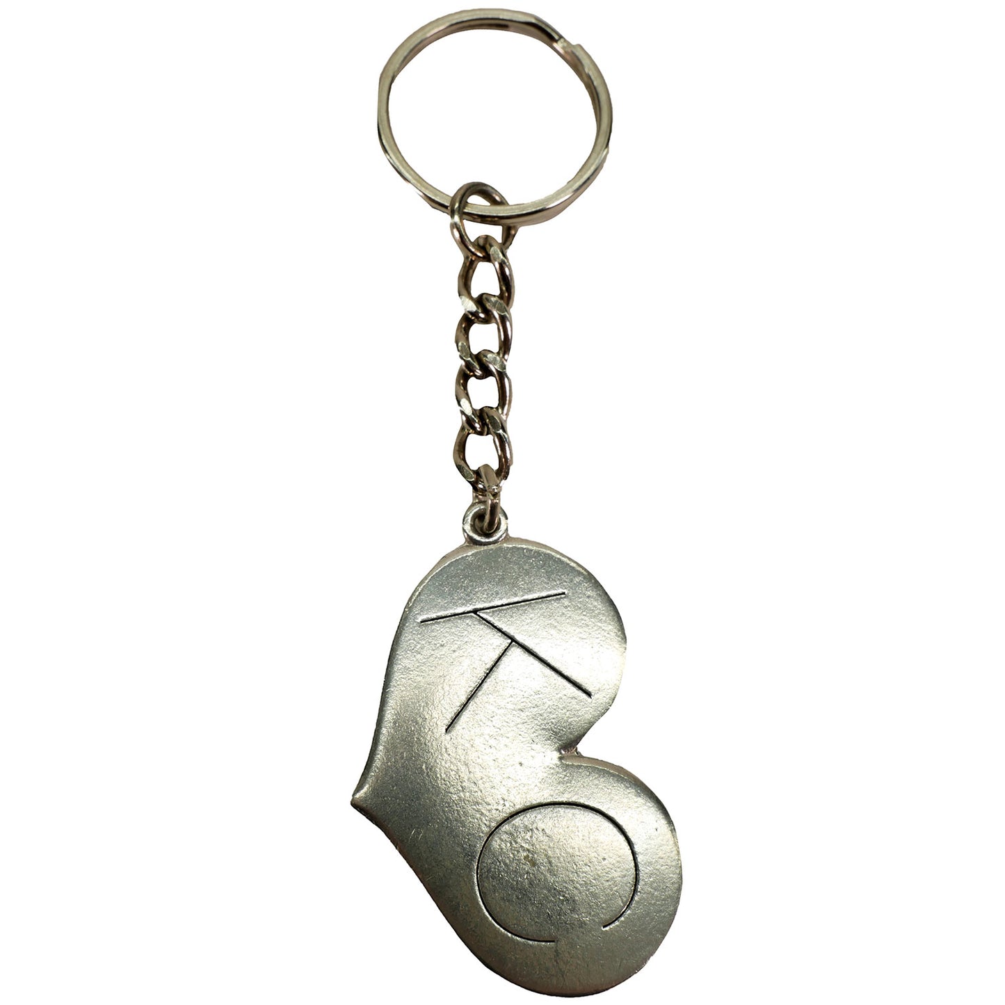 KC Heart Logo Metal Key Chain