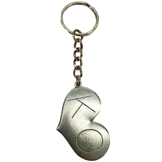 KC Heart Logo Metal Key Chain