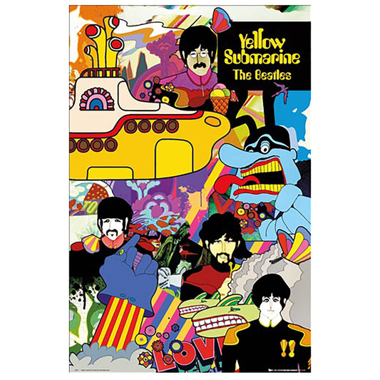 Beatles Submarine Collage Domestic Poster