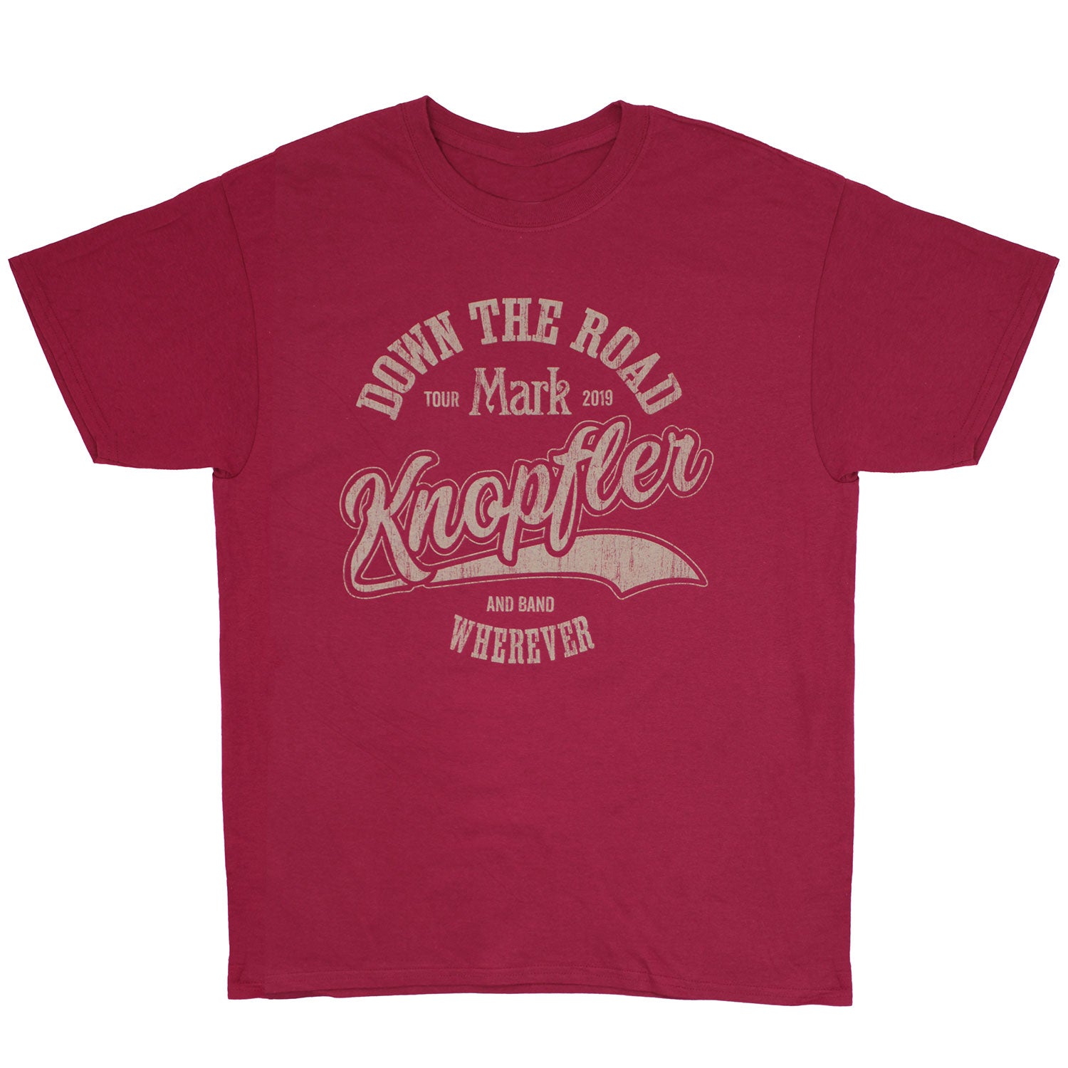 Mark Knopfler Down The Road Tour 2019 T-shirt Front