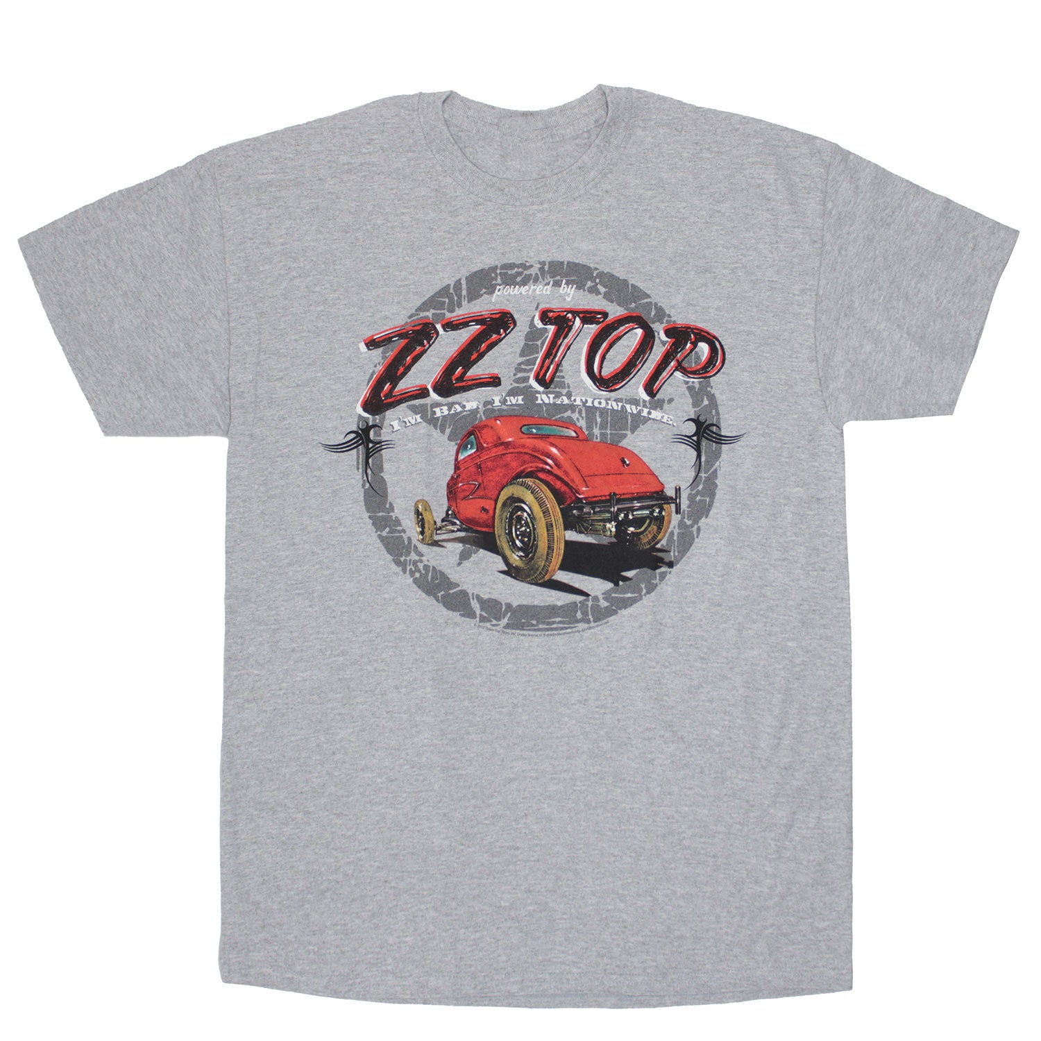 powered by ZZ Top I'm Bad I'm Nationwide Tour 2013 T-shirt