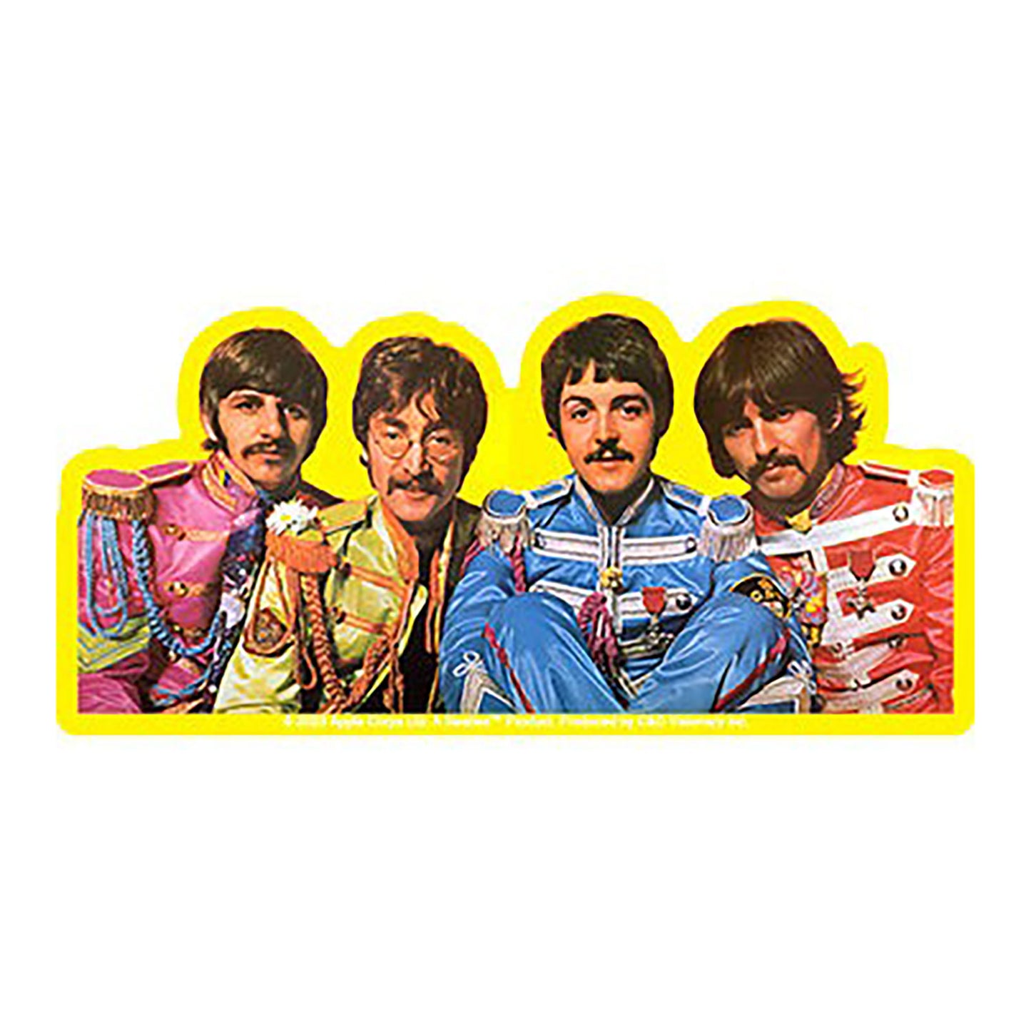 The Beatles Sgt Pepper Lineup Sticker Front