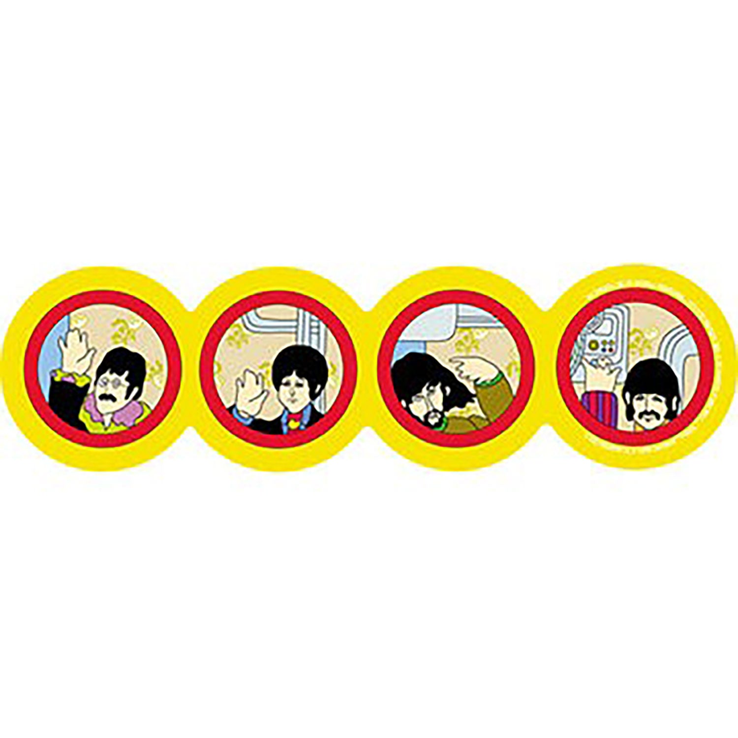 The Beatles Yellow Submarine Windows Sticker