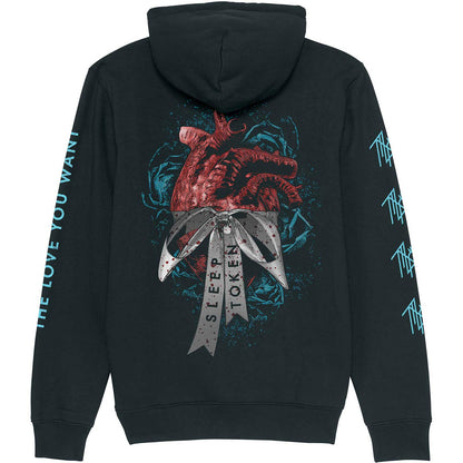 The Love You Want Heart (Back Print, Sleeve Print) Hooded Sweatshirt