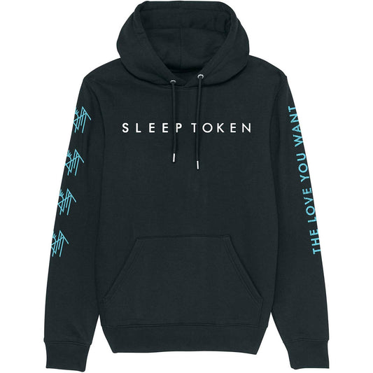 The Love You Want Heart (Back Print, Sleeve Print) Hooded Sweatshirt