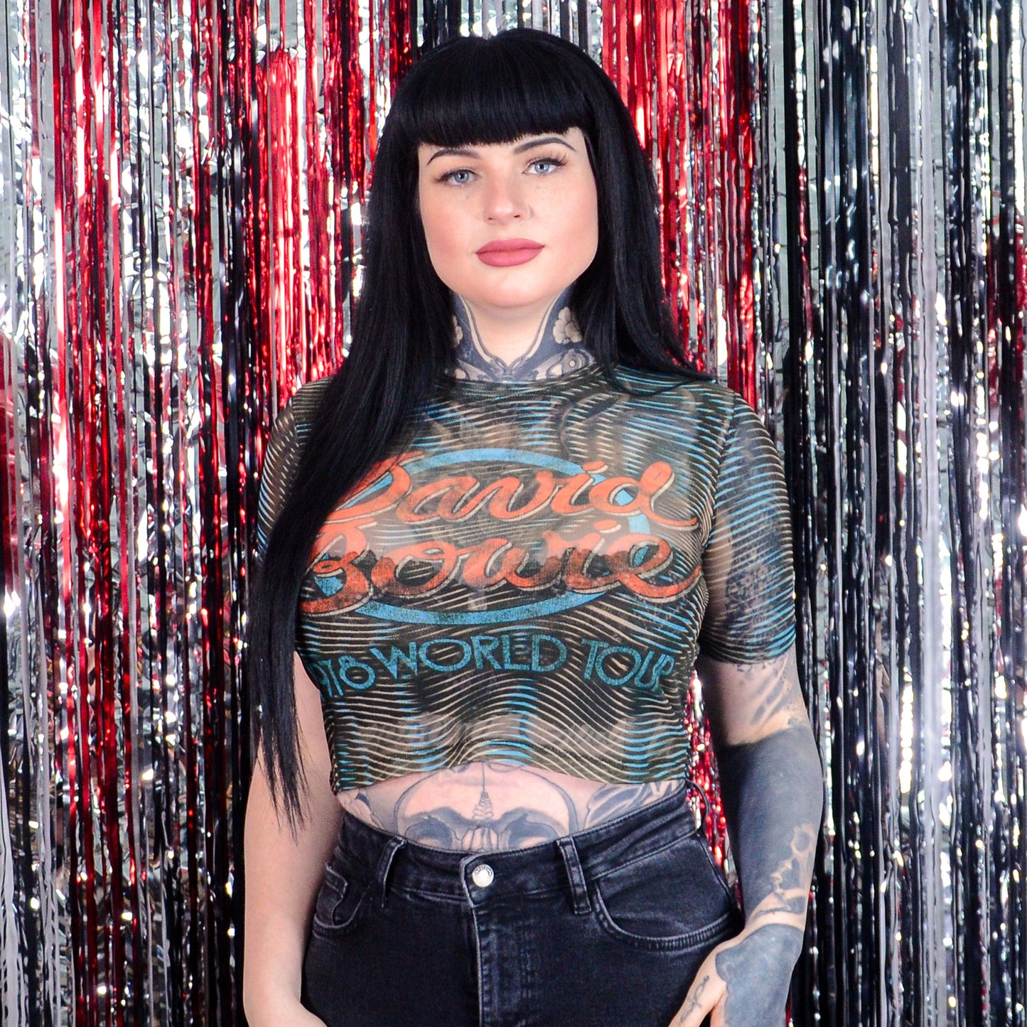 1978 World Tour Ladies Mesh Crop Top Junior Top