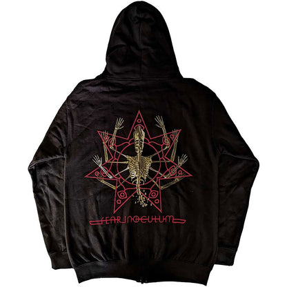Tool Skeleton Tour 2022 (Back Print) Zippered Hooded Sweatshirt