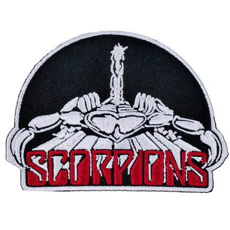 Black & White Scorpion & Red Logo Embroidered Patch
