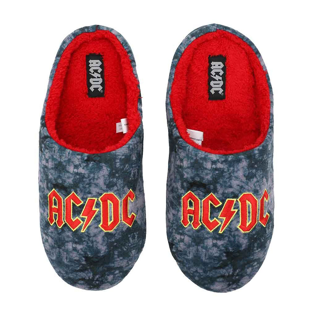 AC/DC Tie-Dye Slippers Footwear 449937 | Rockabilia Merch Store