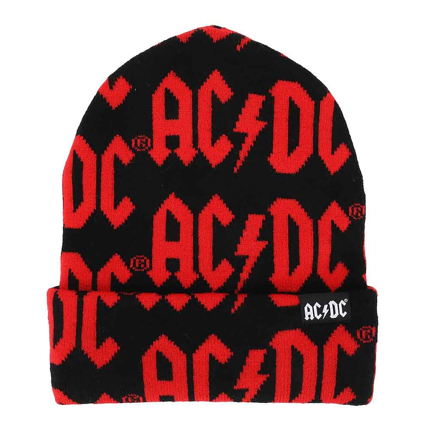 AC/DC AOP Jacquard Tall Cuff Beanie Beanie