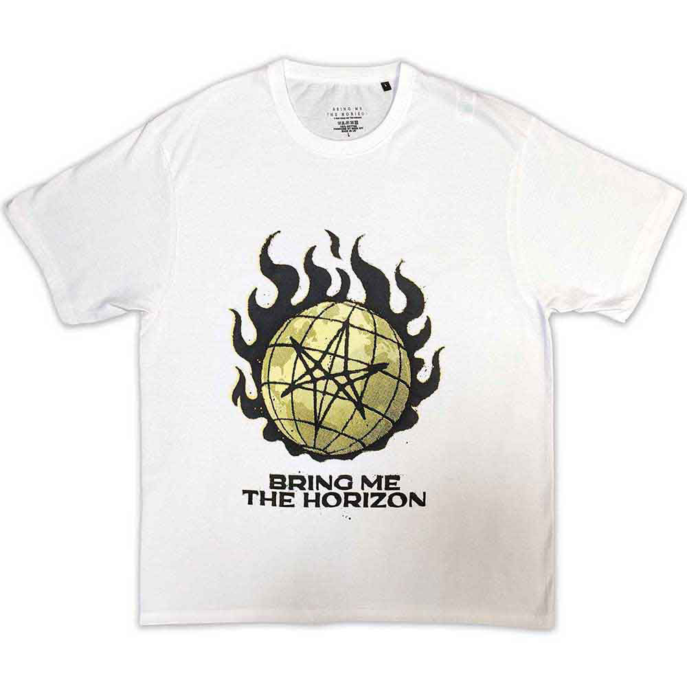 Bring Me The Horizon Globe Yellow T-shirt Front