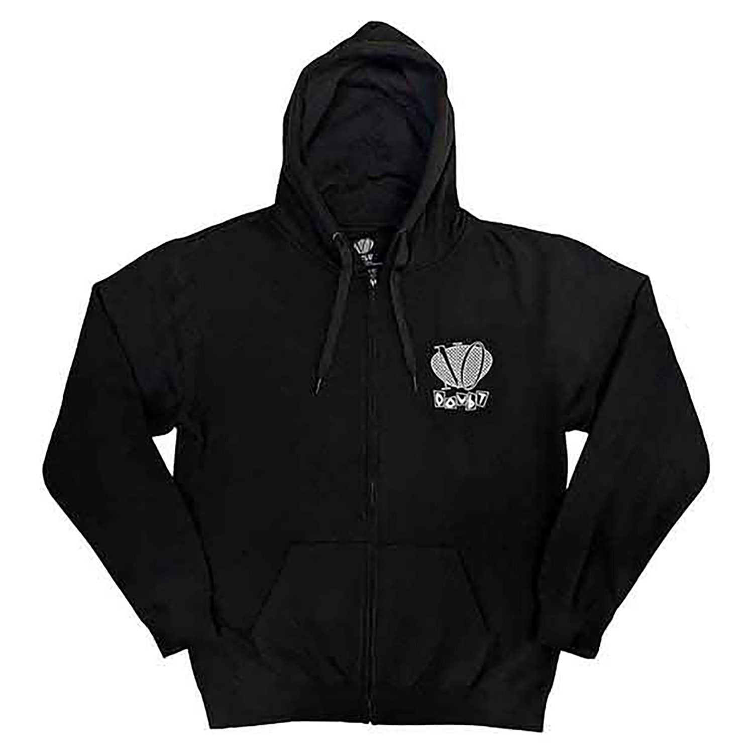 Checker Logo Zippered Hooded Sweatshirt