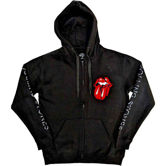 Hackney Diamonds Shattered Tongue Zippered Hooded Sweatshirt