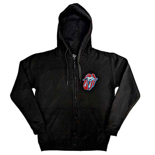 Rolling Stones Hackney Diamonds Stars Zippered Hooded Sweatshirt