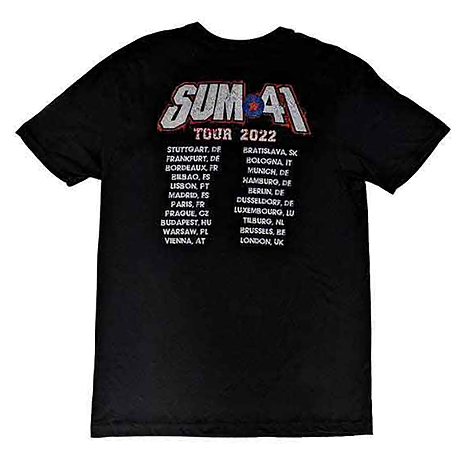 Sum 41 All Killer No Filler European Tour 2022 T-shirt