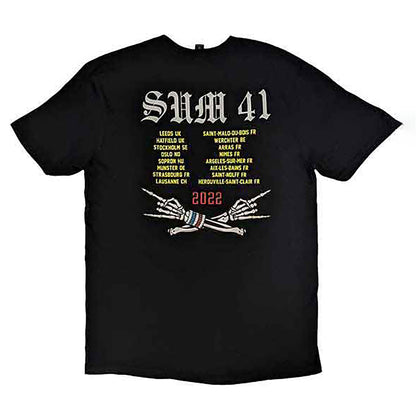Sum 41 Aknf Skeleton European Tour 2022 T-shirt