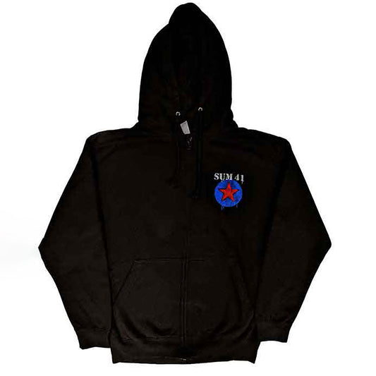 Sum 41 Star Logo Zippered Hooded Sweatshirt
