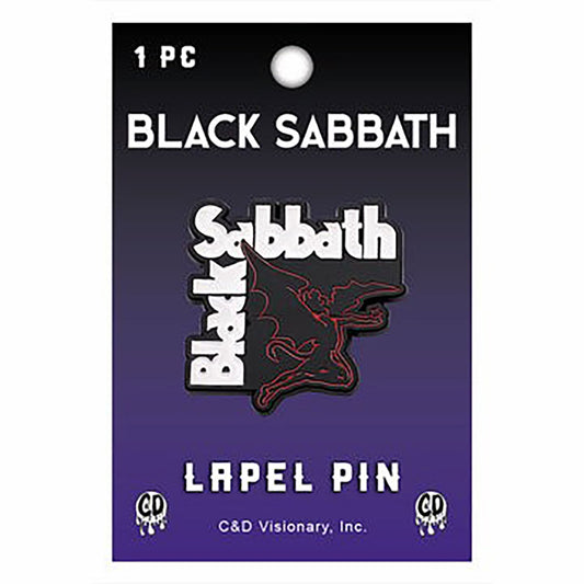 Black Sabbath Demon Logo Pewter Pin Badge