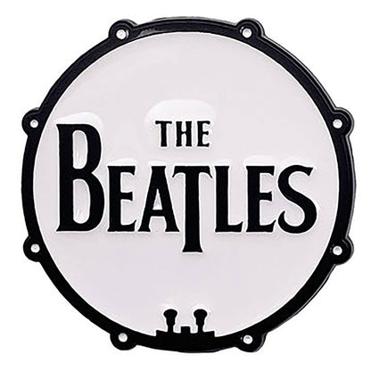 The Beatles Bass Drum Logo Pewter Pin Badge