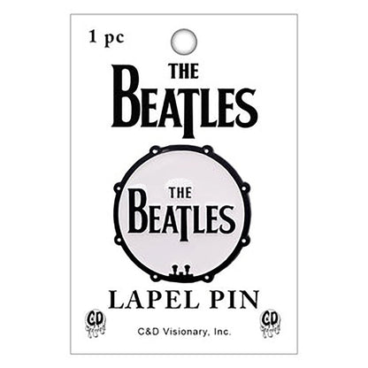 The Beatles Bass Drum Logo Pewter Pin Badge