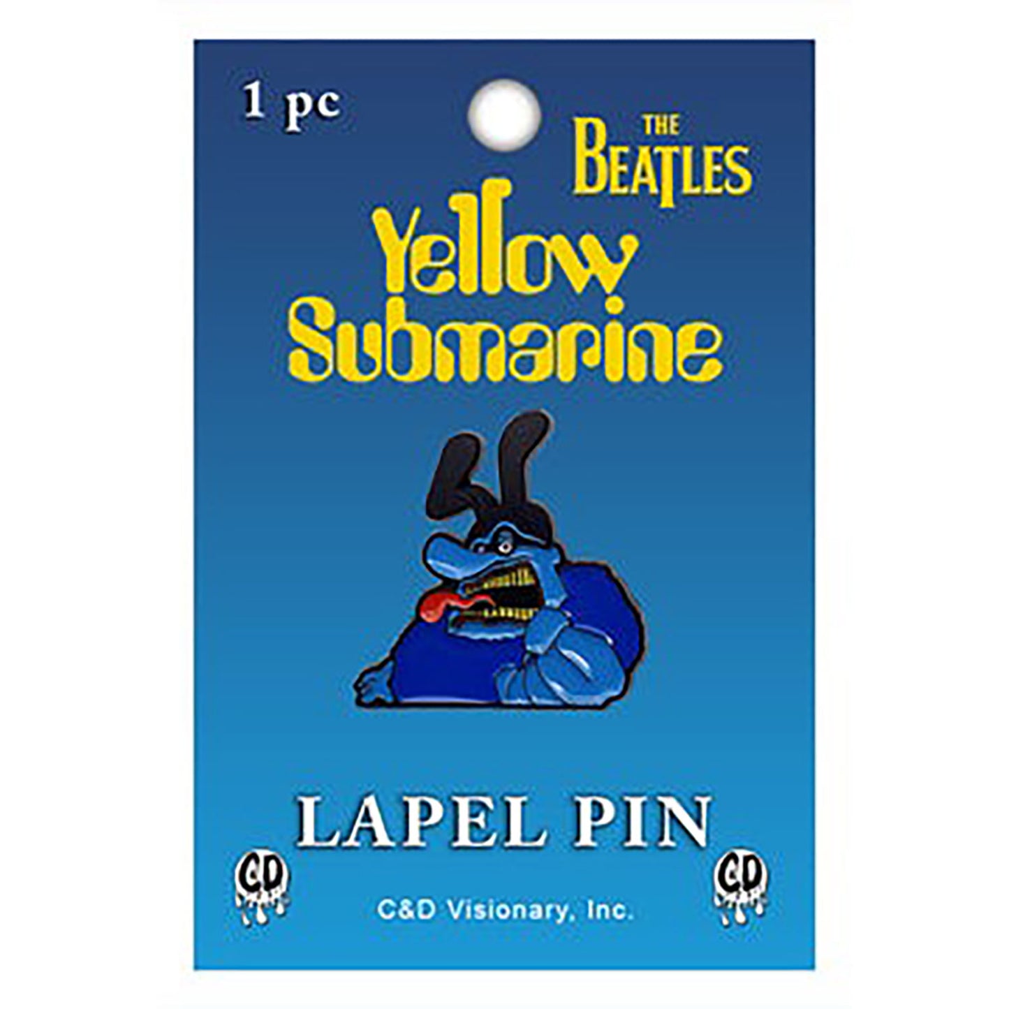 The Beatles Yellow Submarine Blue Meanie Pewter Pin Badge