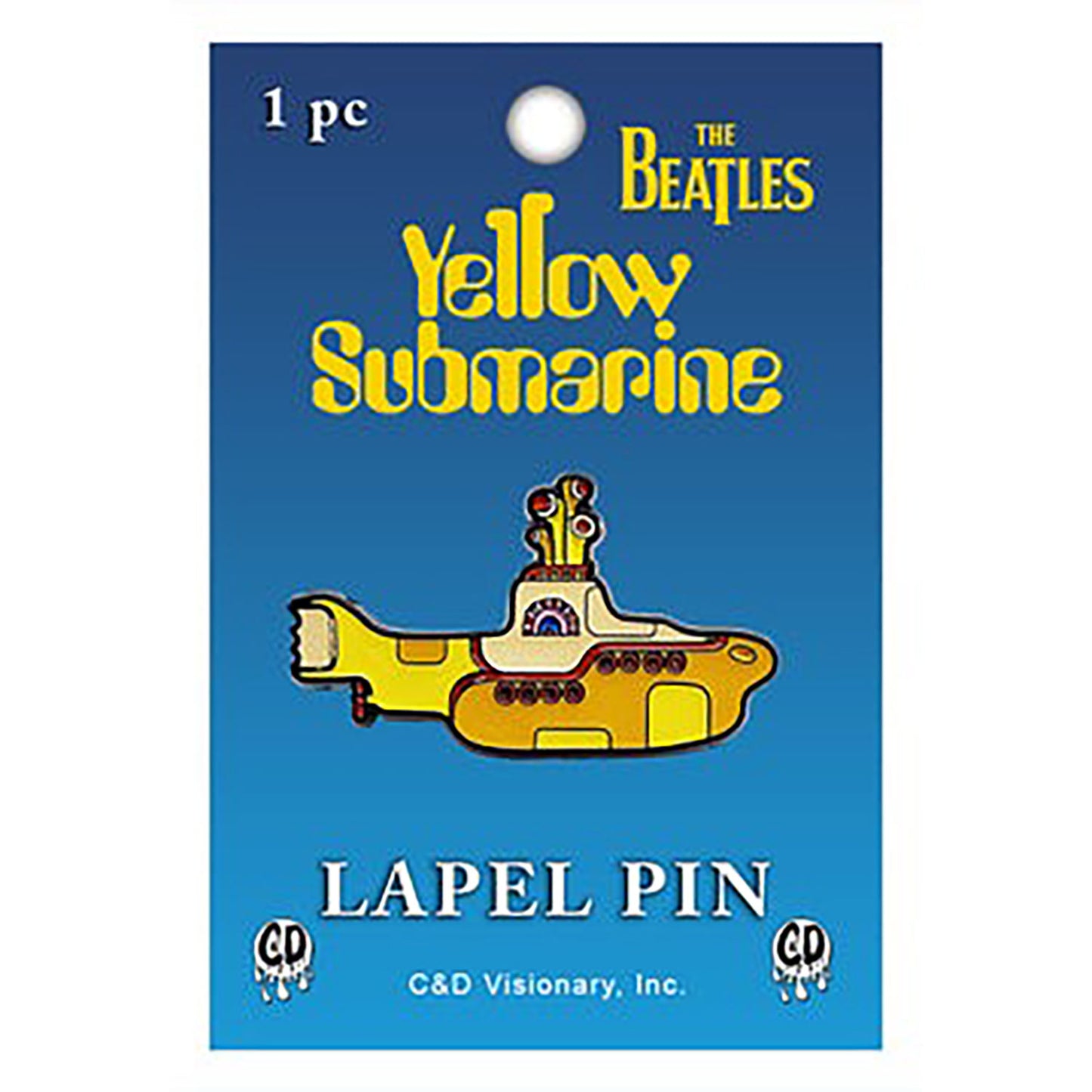 Beatles The Beatles Yellow Submarine Logo Pewter Pin Badge