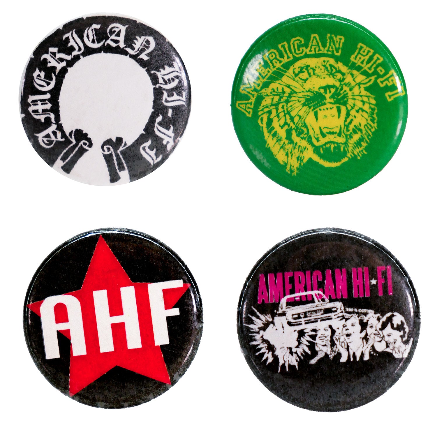 4 Piece Button Pack Collector Items