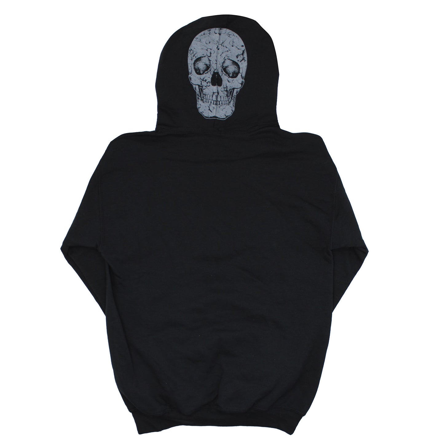 HIM Heartagram Statue With Rays & Skull On Back Of Hood Hooded Sweatshirt