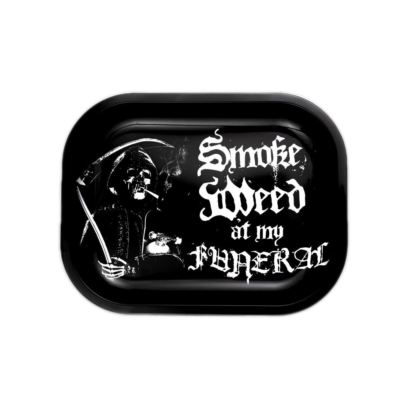 Blackcraft Cult Blackcraft Mini Rolling Tray - Smoke W**D At My Funeral Tray