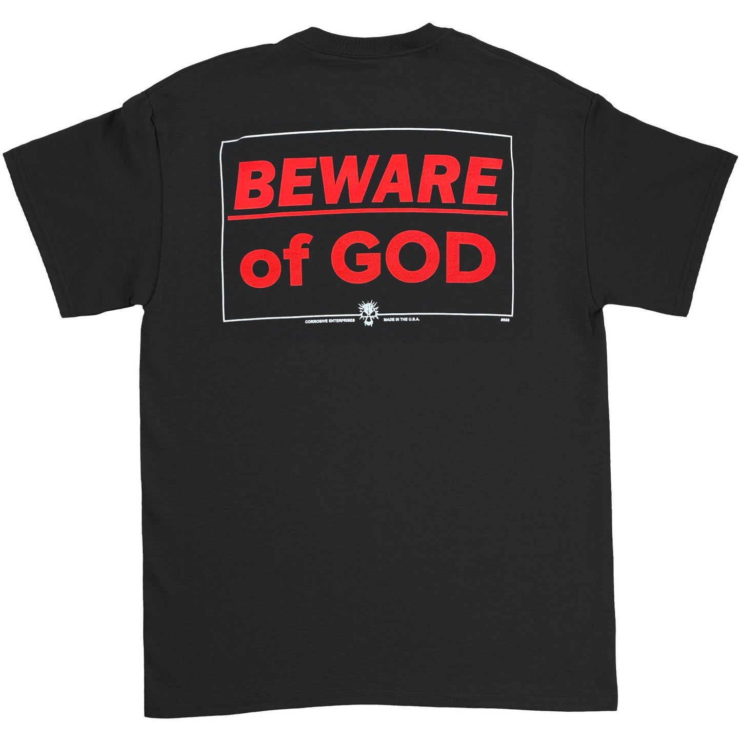 Classic Distressed Logo/Beware of God T-shirt