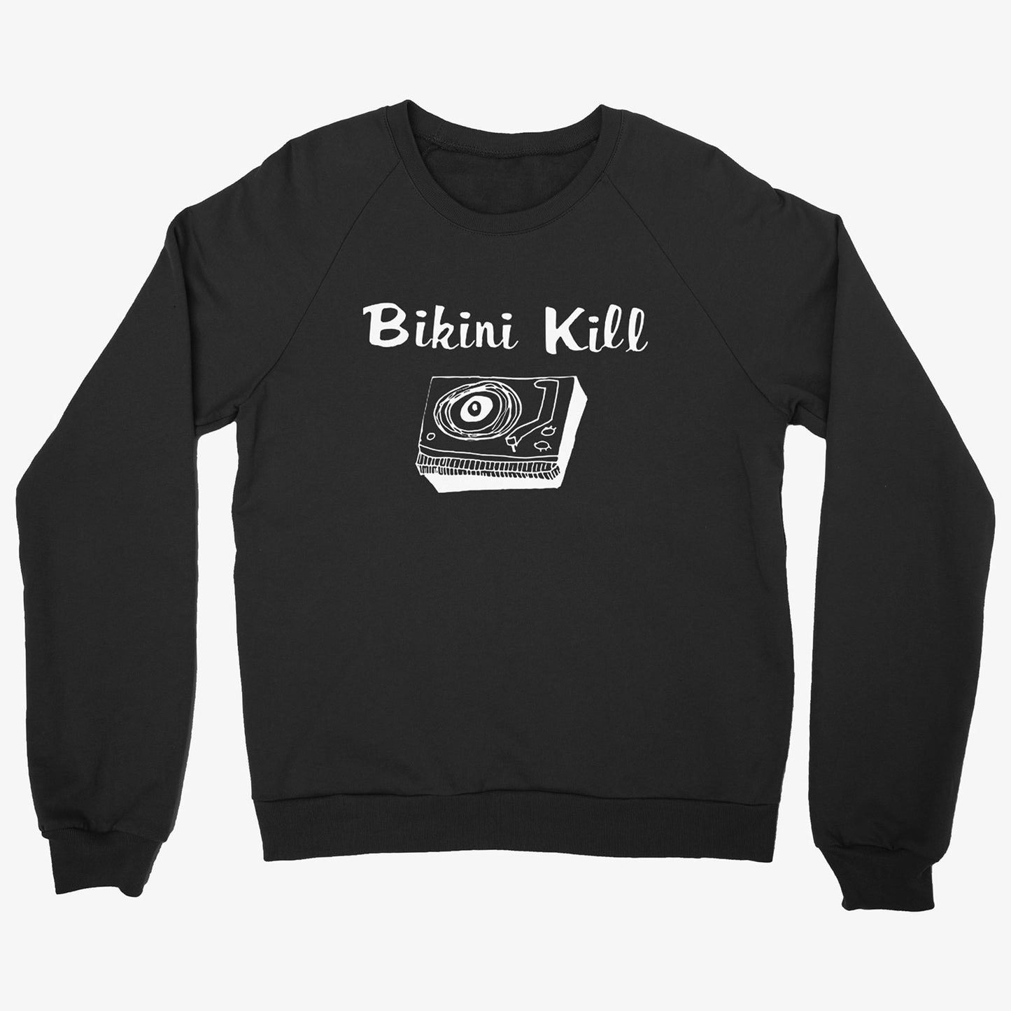 Bikini Kill Record Player Crewneck [BLACK] Sweatshirt