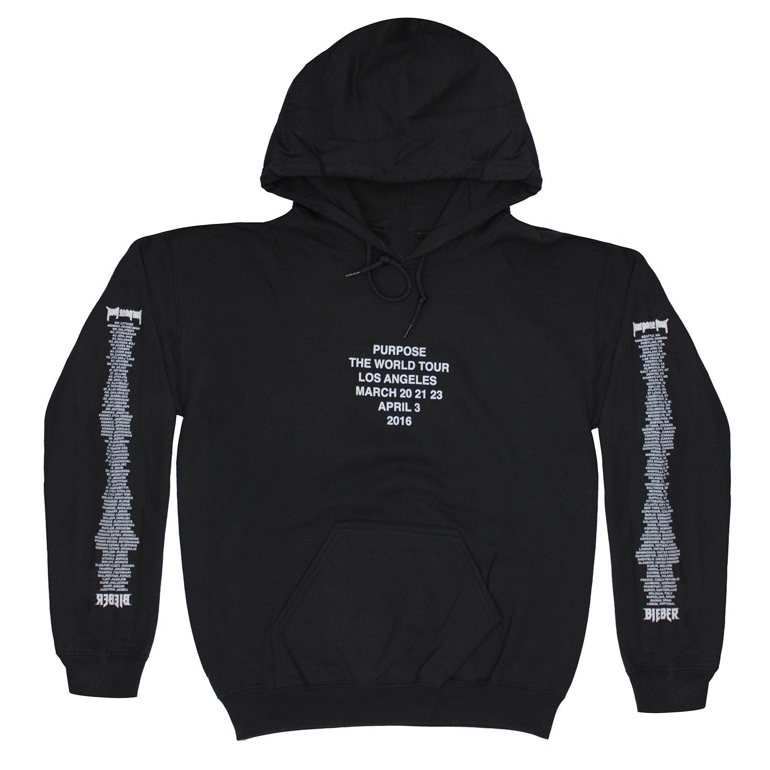 Purpose The World Tour Los Angeles 2016 Hooded Sweatshirt