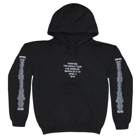 Purpose The World Tour Los Angeles 2016 Hooded Sweatshirt