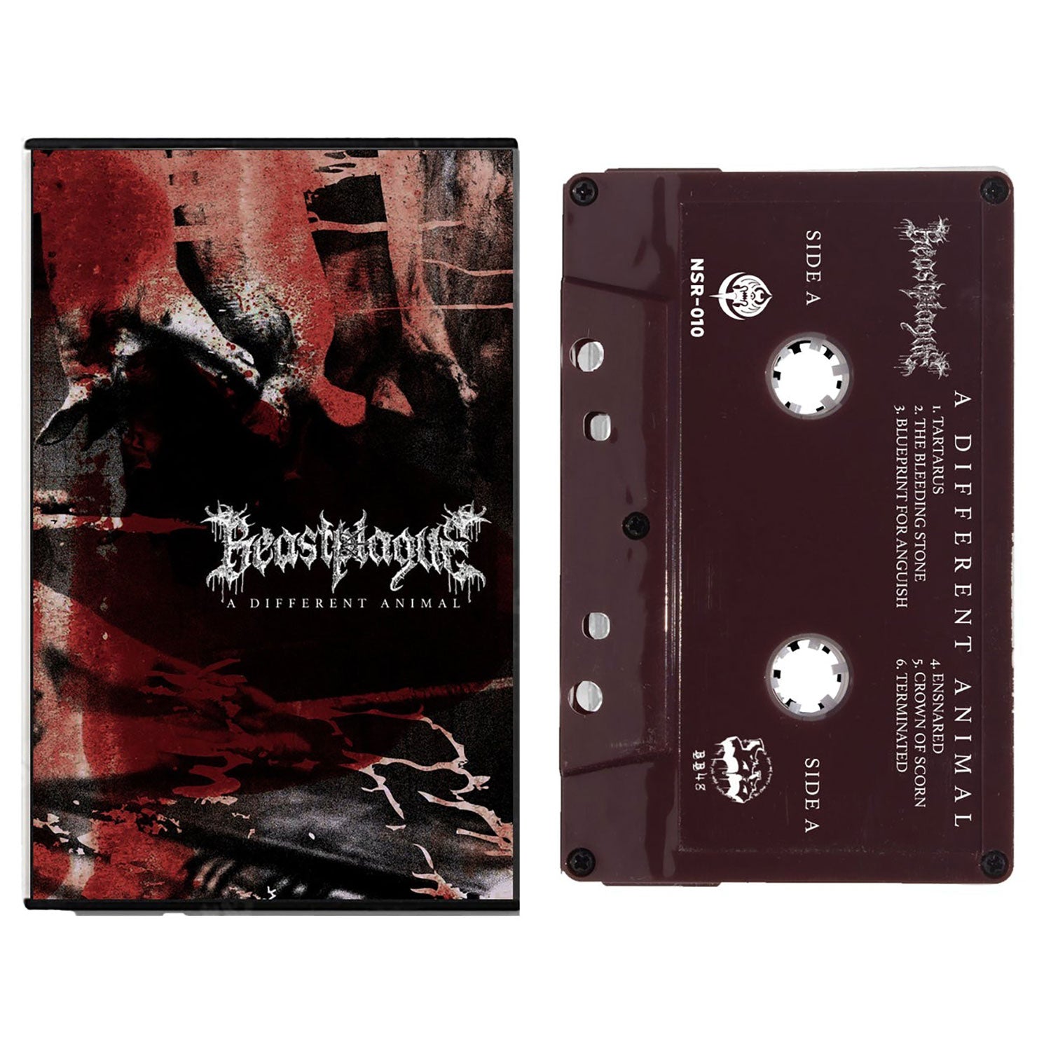 Beastplague A Different Animal cassette (dried blood Shell) Cassette Tape