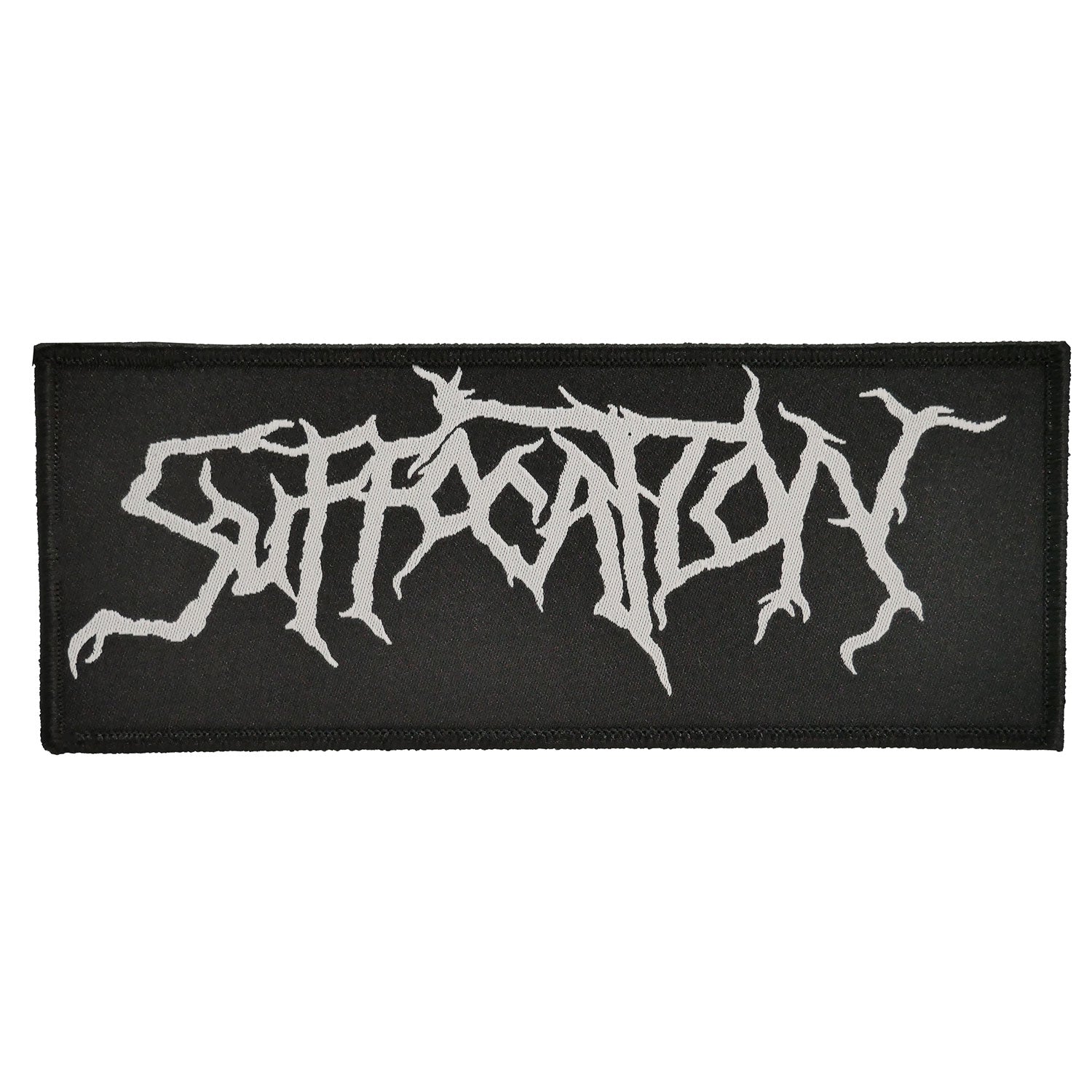 6" Logo white Woven Patch