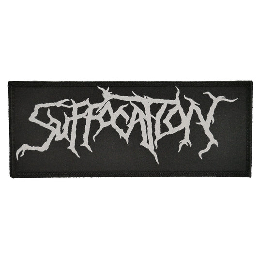 Suffocation 6" Logo white Woven Patch