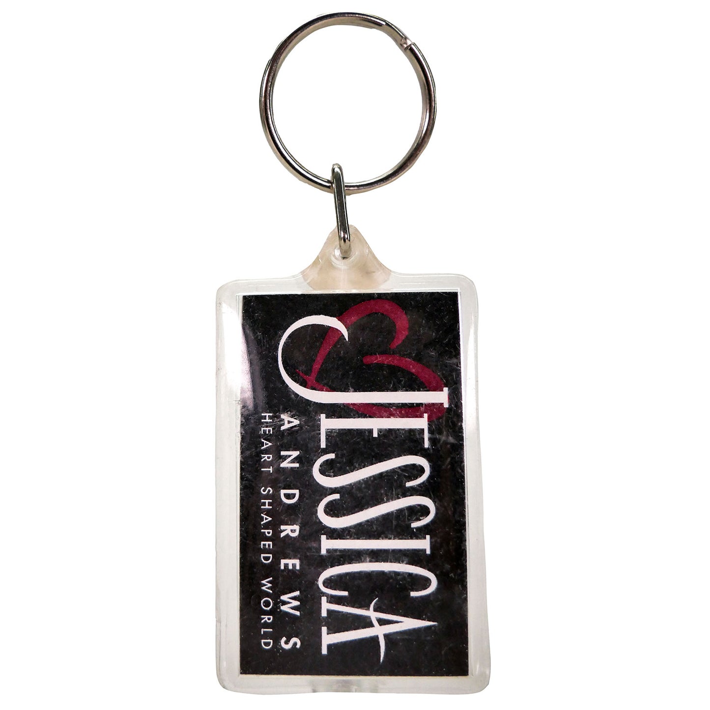 Heart Shaped World Plastic Key Chain