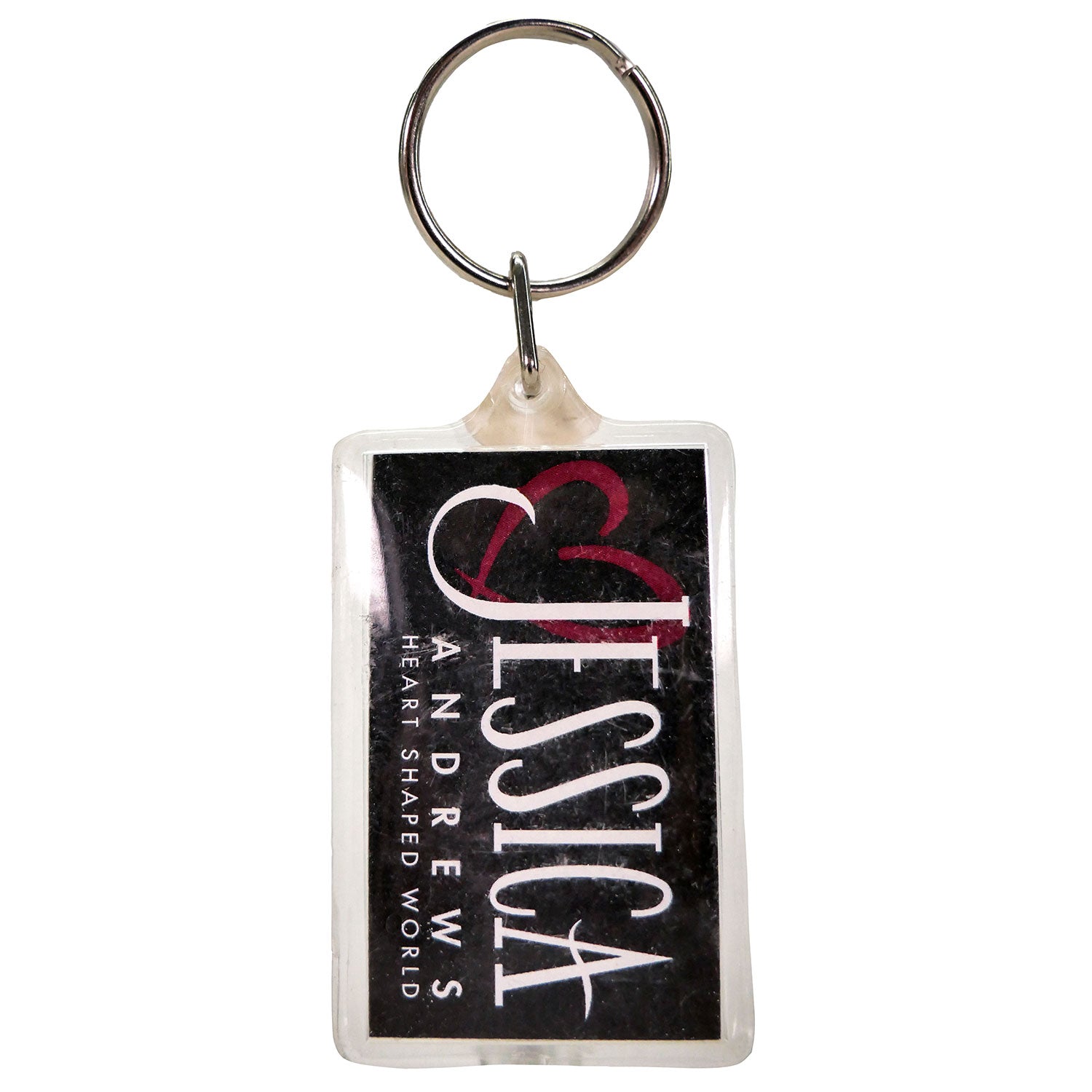 Heart Shaped World Plastic Key Chain