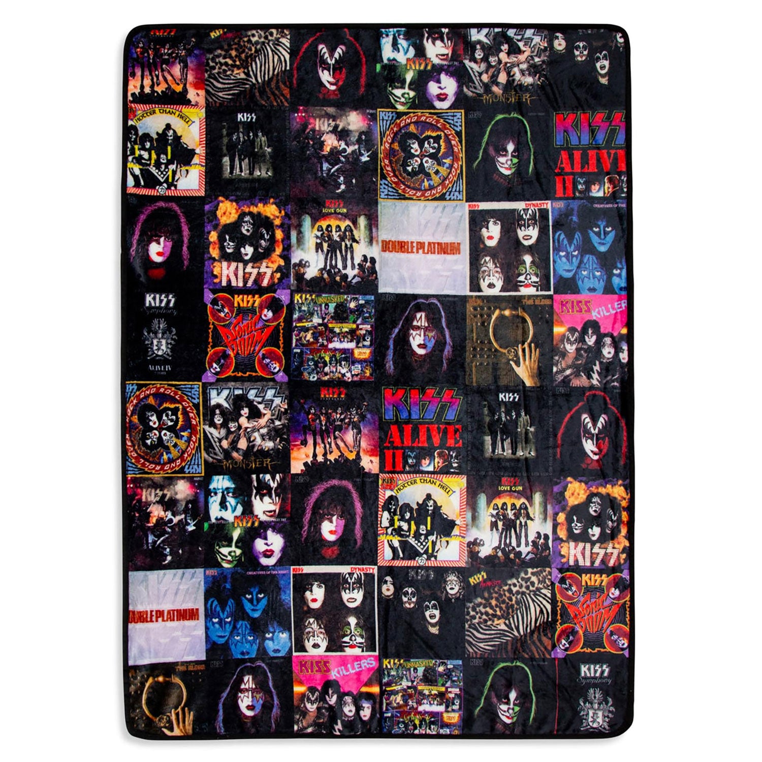 KISS Album Collage Fleece Throw Blanket Fleece Blanket