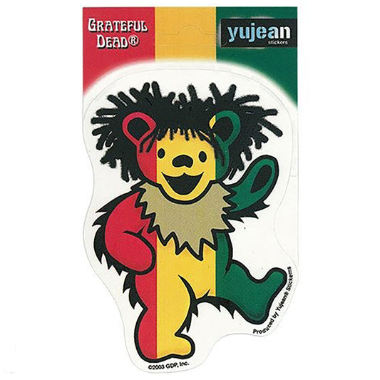 Grateful Dead Rasta Bear Sticker Front