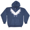 Wings Logo Zippered Hooded Sweatshirt